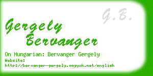 gergely bervanger business card